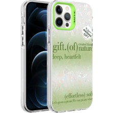 Uzaklarda Arama  Apple iPhone 12 Pro Kılıf Mermer Desenli Uzrm Marbello Kapak-Yeşil