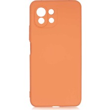 Xiaomi Mi 11 Lite Kılıf Uzrm Mara Laaakan Kapak-Turuncu