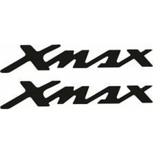 Yamaha Xmax Uyumlu Damla Yazı Siyah 22X4 cm Sticker