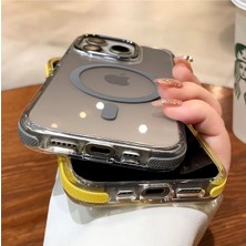 Yaren Apple iPhone 16 Hava Yastığı Zırhlı Kaymaz Şeffaf Kılıf Magsafe Şarj Uyumlu