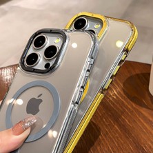 Yaren Apple iPhone 16 Hava Yastığı Zırhlı Kaymaz Şeffaf Kılıf Magsafe Şarj Uyumlu