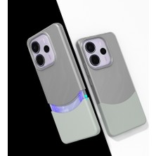 Redmi Note 14 5g Kılıf Mıknatıslı Uzrm Duble Kapak - Gri