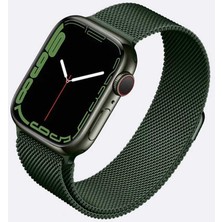 Uzaklarda Arama Watch 7 41MM Uyumlu Krd-01 Metal Kordon  - Olive
