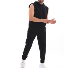 Kapüşonlu Kolsuz Spor Atlet & Fitness Atlet