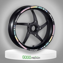 Hologramlı Iıı Yamaha Xmax Uyumlu 1 Set Jant Şeridi