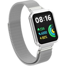 Uzaklarda Arama Xiaomi Redmi Watch 2 Lite Uyumlu Krd-58 Metal Kordon  - Gümüş