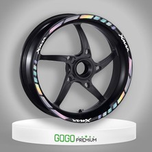 Hologramlı Iı Yamaha Xmax Uyumlu 1 Set Jant Şeridi