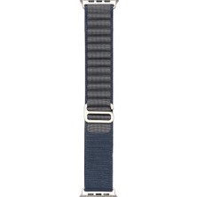 Uzaklarda Arama Watch 10 42MM Uyumlu  Krd-74 Hasır Kordon-Mavi