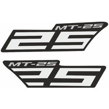 Yamaha Mt-25 Uyumlu Beyaz Yan Stıcker Set