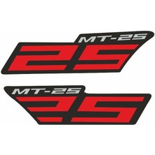 Yamaha Mt-25 Uyumlu Kırmızı Yan Stıcker Set