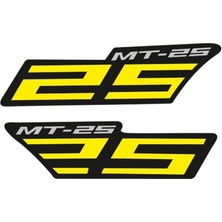 Yamaha Mt-25 Uyumlu Sarı Yan Stıcker Set
