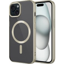 Uzaklarda Arama  Apple iPhone 15 Uyumlu Mat Tasarımlı Magsafe Wireless Şarj Özellikli Uzrm Mat Setro Kapak-Sarı