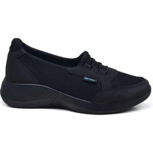 King Paolo U6600 Krakers Kadın Comfort Ayakkabı - Siyah