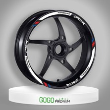 M Power Beyaz Honda Pcx Uyumlu 1 Set Jant Şeridi
