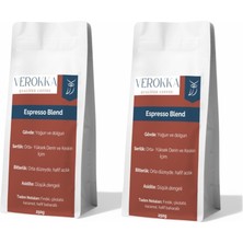 Verokka Qualifed Coffee Espresso Blend Yoğun Içimli Kahve 500G (2X250G Avantajlı Ikili Paket)
