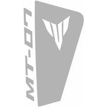 Yamaha MT07 2014 - 2017 Uyumlu Beyaz Siperlik Sticker Set