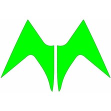 Mondial Mh Drift 2011 - 2020 Uyumlu Flo Yeşil Ön Siperlik Yan Sticker