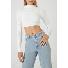 F21 Balıkçı Yaka Uzun Kollu Bluz