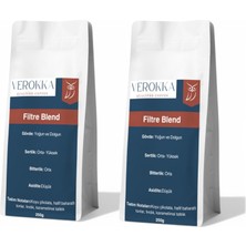 Verokka Qualifed Coffee Filtre Kahve Harmanı - Koyu Çikolata & Fındık Notalı 2X250G