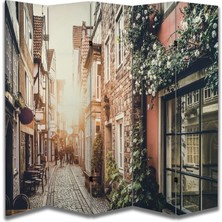 Şehir Temalı Özel Tasarım Paravan Room Divider 180 x 200 cm