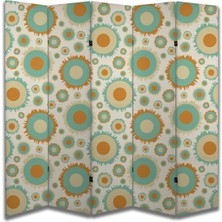 Motifli Özel Tasarım Paravan Room Divider 180 x 200 cm