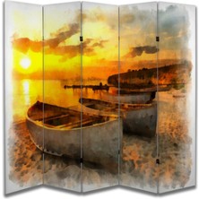Manzara Temalı Özel Tasarım Paravan Room Divider 180 x 200 cm