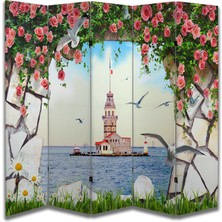 Manzara Temalı Özel Tasarım Paravan Room Divider 180 x 200 cm