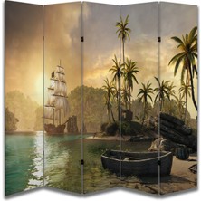 Manzara Temalı Özel Tasarım Paravan Room Divider 180 x 200 cm