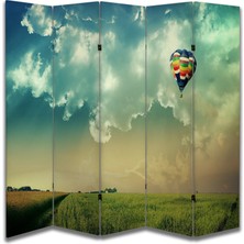 Gökyüzü Temalı Özel Tasarım Paravan Room Divider 180 x 200 cm