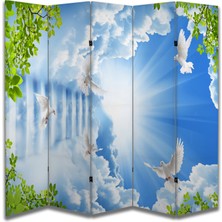 Manzara Temalı Özel Tasarım Paravan Room Divider 180 x 200 cm