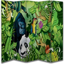Hayvan Temalı Özel Tasarım Paravan Room Divider 180 x 200 cm