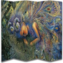Soyut Temalı Özel Tasarım Paravan Room Divider 180 x 200 cm