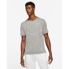 Nike M Nk Df Rise 365 Ss Erkek Gri T-Shirt - CZ9184-084