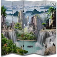 Manzara Temalı Özel Tasarım Paravan Room Divider 180 x 200 cm