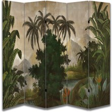 Doğa Temalı Özel Tasarım Paravan Room Divider 180 x 200 cm