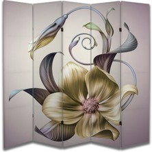 Motifli Özel Tasarım Paravan Room Divider 180 x 200 cm