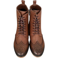 Freefoot Zey-5032   Deri Kadın Bot-Taba