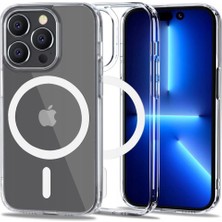 Tuva Modern Apple iPhone 14 Pro Max Magsafe Özellikli Şeffaf Renkli Koruyucu Kılıf