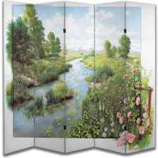 Doğa Temalı Özel Tasarım Paravan Room Divider 180 x 200 cm