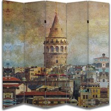 Şehir Temalı Özel Tasarım Paravan Room Divider 180 x 200 cm