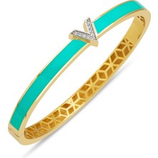 Versage Turkuaz Renkli 14 Ayar Kelepçe