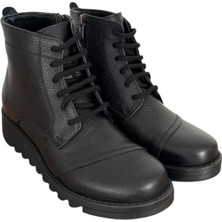 Freefoot Zey-5038   Deri Kadın Bot - Siyah