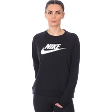 Nike W Nsw Essntl Flc Gx Crew Kadın Siyah T-shirt - BV4112-010