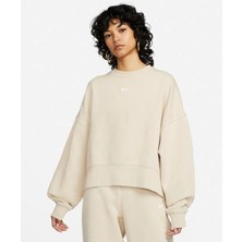 Nike W Nsw Phnx Flc Os Crew Kadın Sweatshirt DJ7665-126