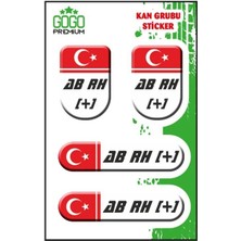 Kan Grubu I Ab Rh(+) Beyaz Dörtlü Damla Etiket