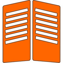 Cg Florasan Turuncu Yan Kapak Sticker