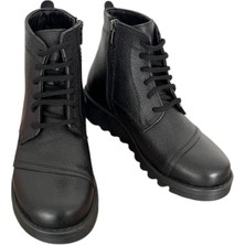 Freefoot Zey-5038   Deri Kadın Bot - Siyah