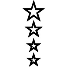 Cg Siyah Yıldızlı Çamurluk Üst Sticker