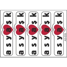 A5 Sticker 047 Tek Paket Çoklu Sticker