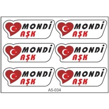 A5 Sticker 046 Tek Paket Çoklu Sticker